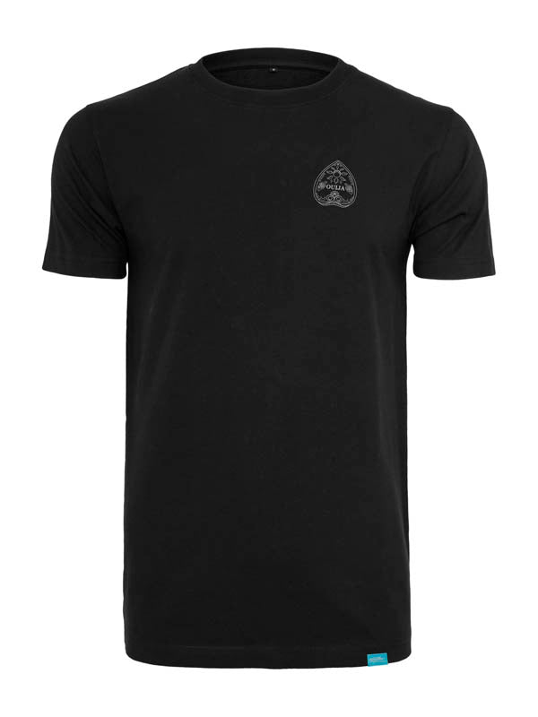 Halloween Ouija Board Round Neck T-Shirt Schwarz Front&Back