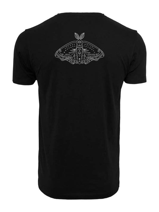 Halloween Ouija Board Round Neck T-Shirt Schwarz Front&Back