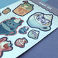 Kawaii Bar Stickerbogen Holo Glitter Finish