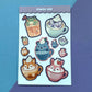 Kawaii Bar Stickerbogen Holo Glitter Finish