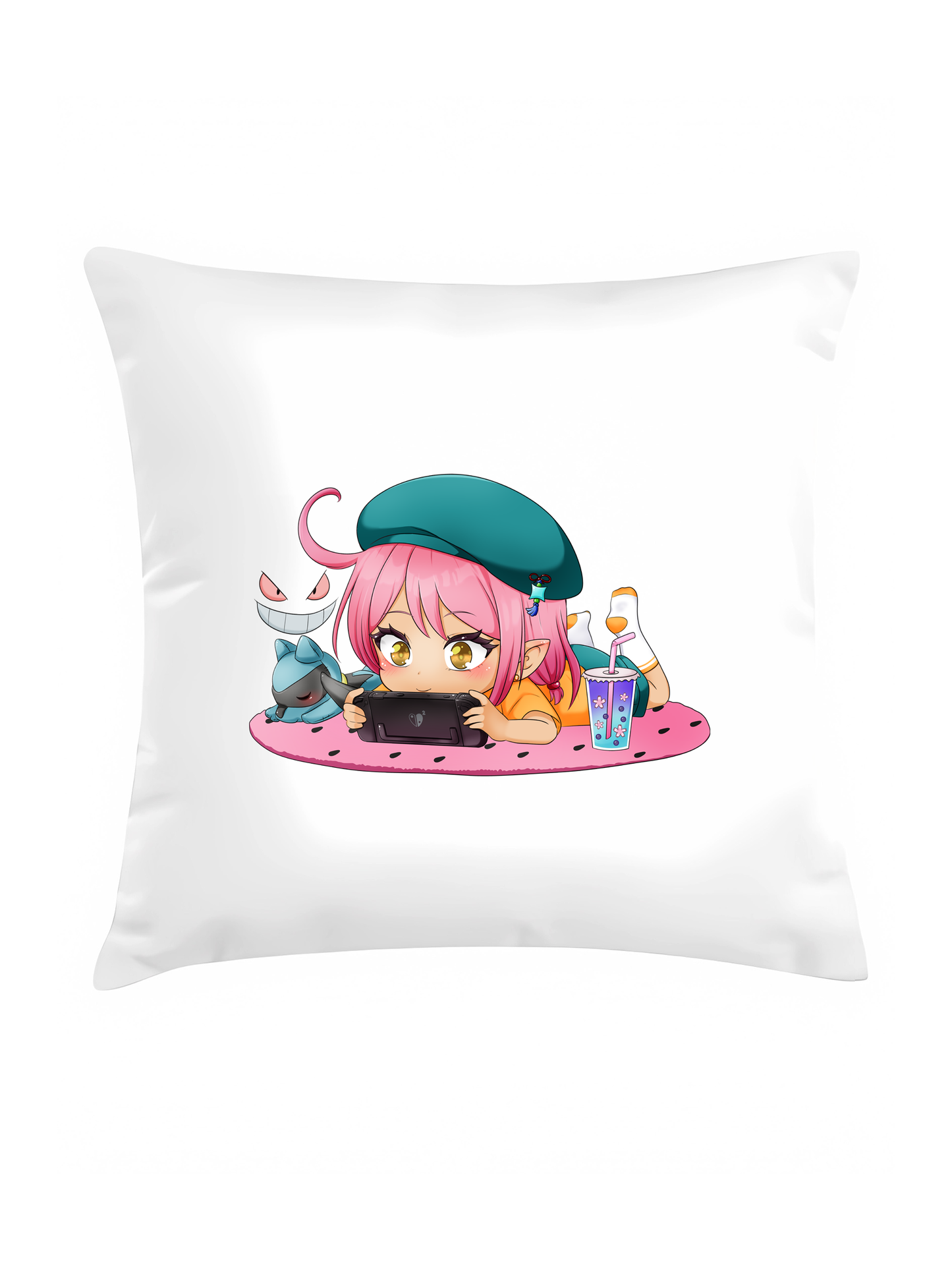 nerdshit Merchandise - Nessi zockt - Kissen (inkl. Füllkissen)