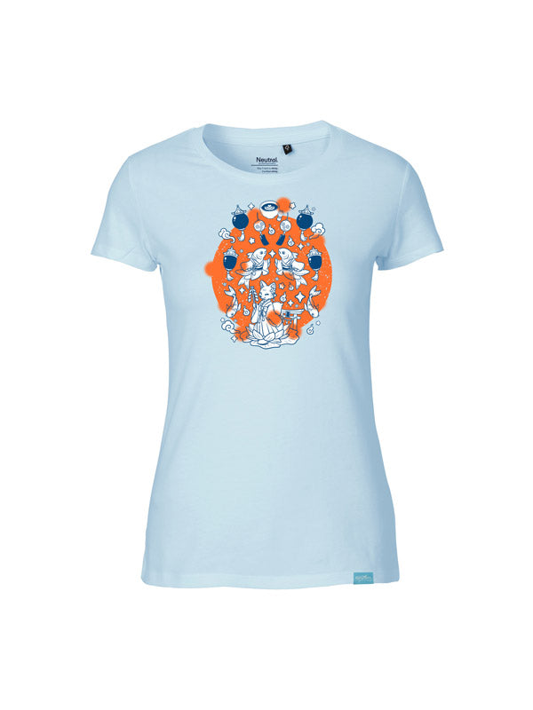 Floating Shrine Full Design Ladies Fit T-Shirt