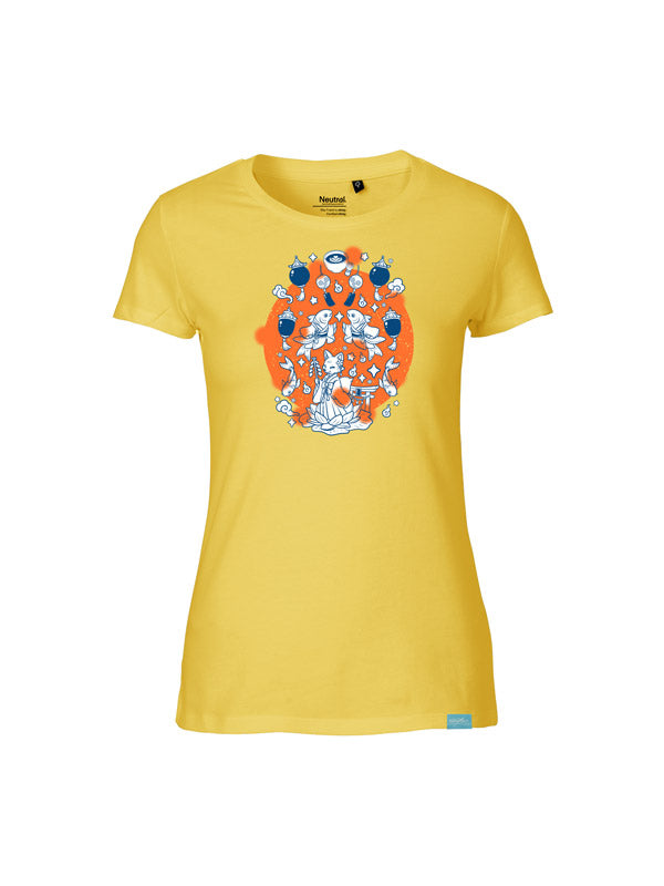 Floating Shrine Full Design Ladies Fit T-Shirt