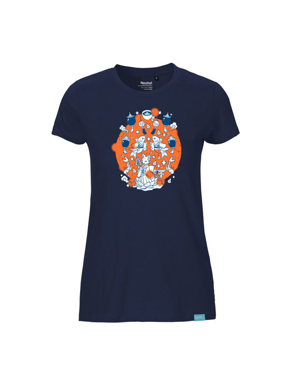 Floating Shrine Full Design Ladies Fit T-Shirt