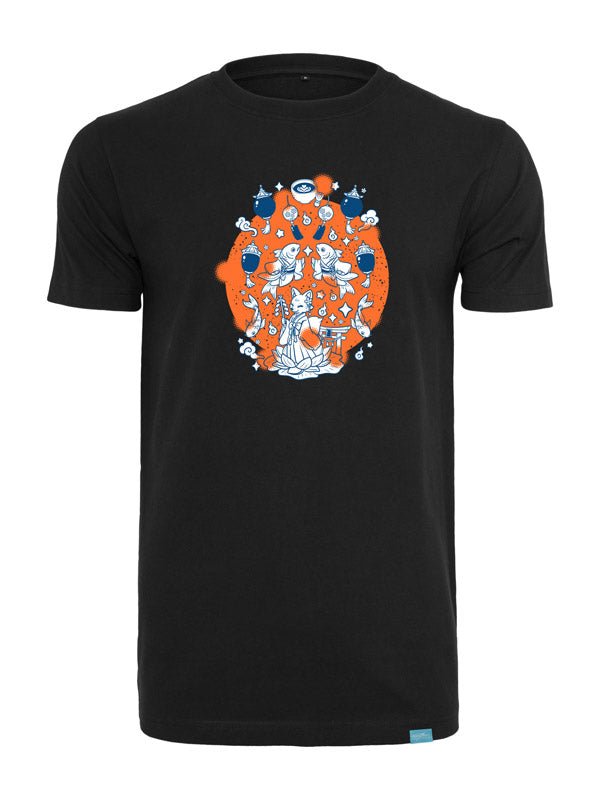 Floating Shrine Full Design - Round Neck T-Shirt