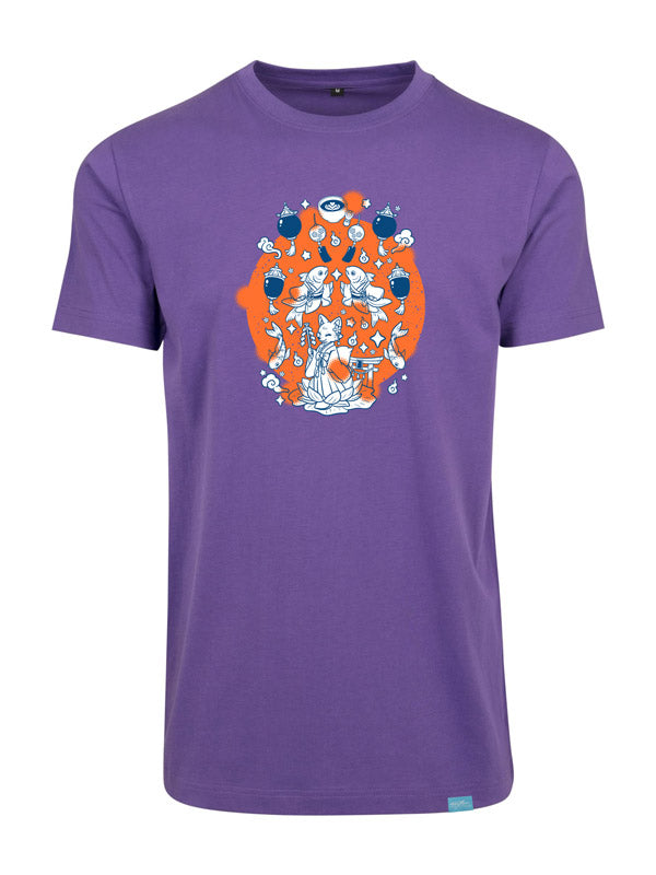 Floating Shrine Full Design - Round Neck T-Shirt