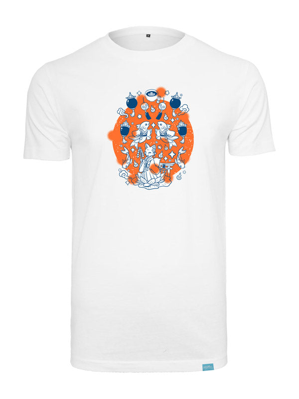 Floating Shrine Full Design - Round Neck T-Shirt