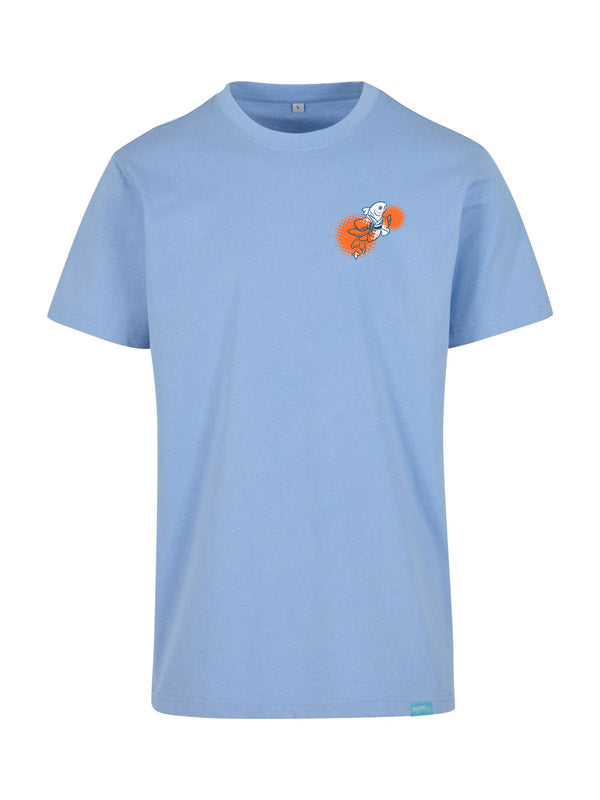 Floating Shrine Small Design - Round Neck T-Shirt