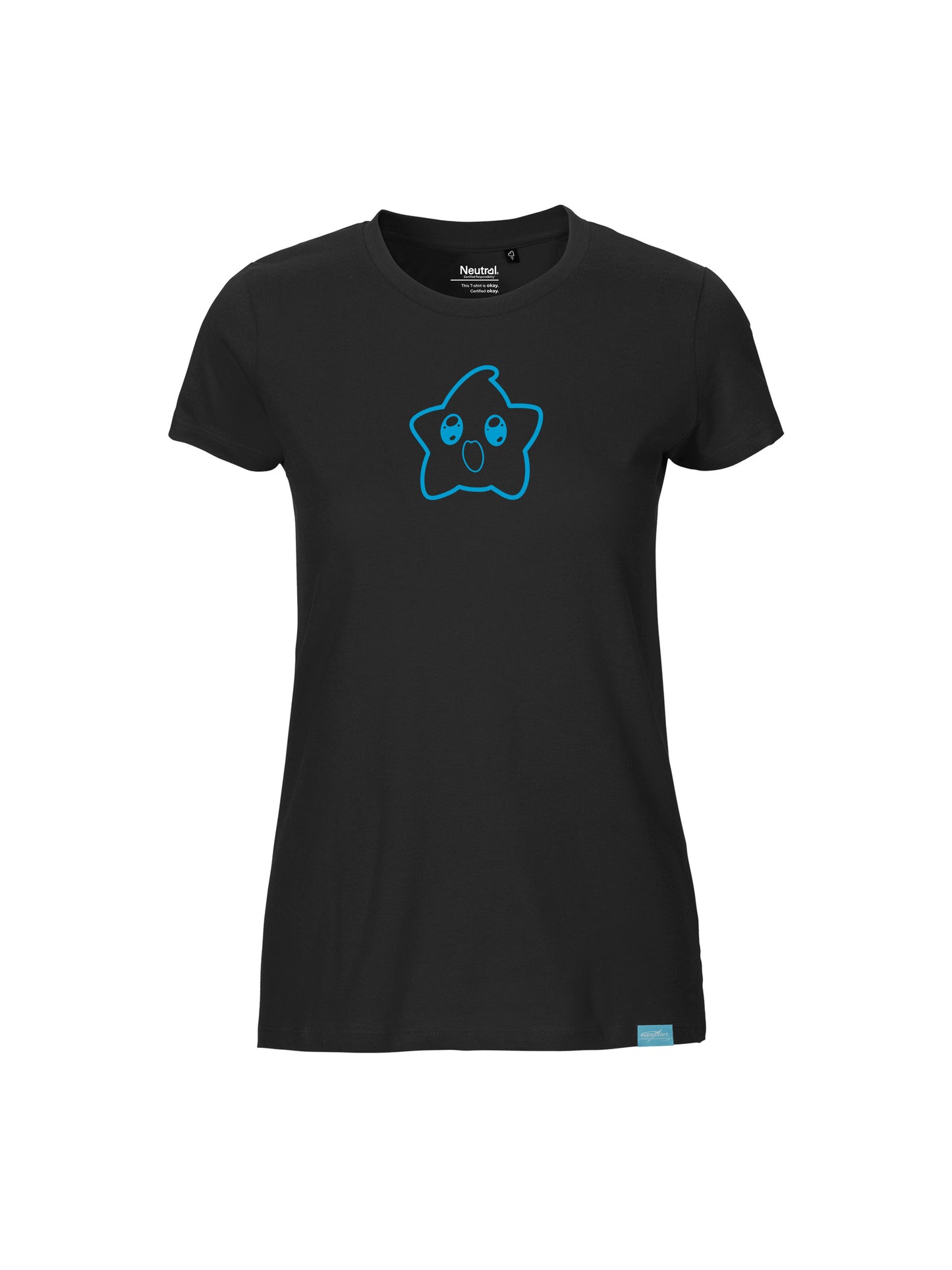 Happy Star- Ladies Fit T-Shirt Black