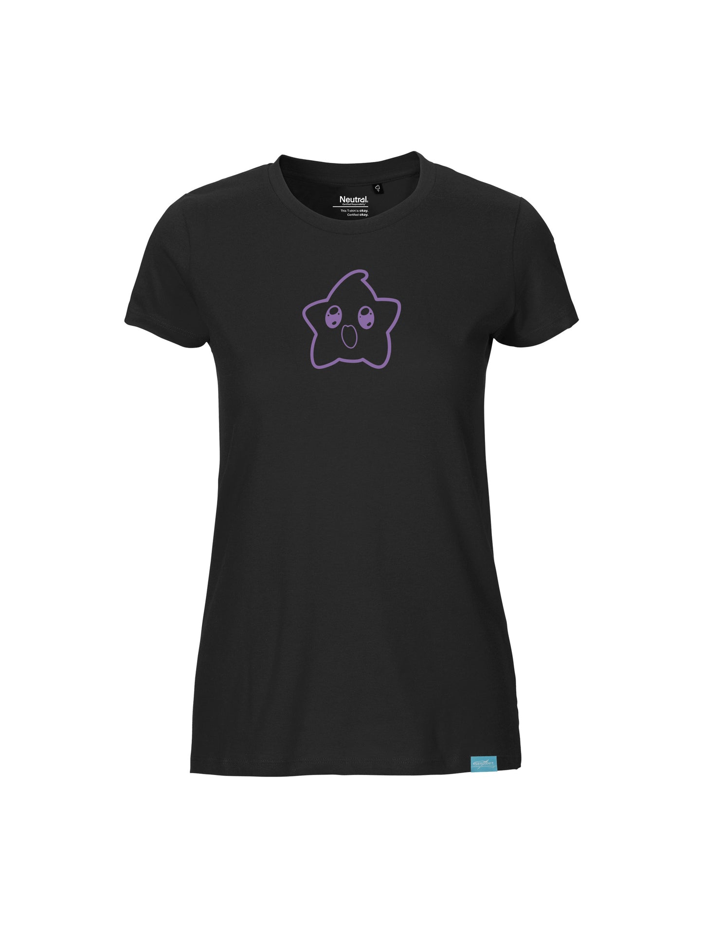 Happy Star- Ladies Fit T-Shirt Black