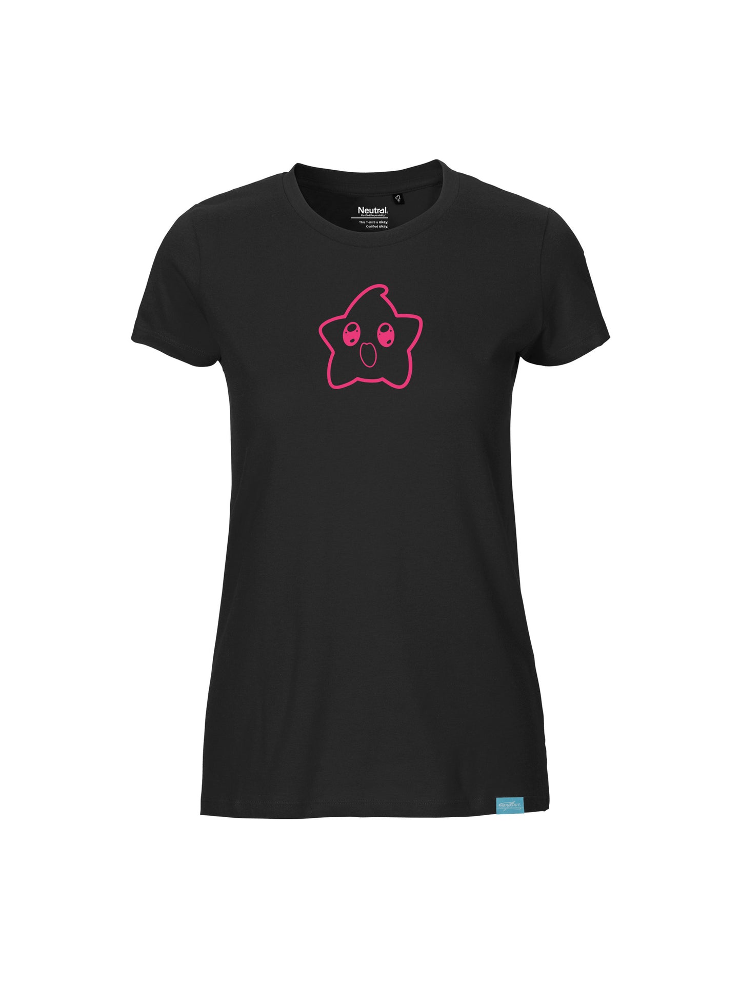 Happy Star- Ladies Fit T-Shirt Black