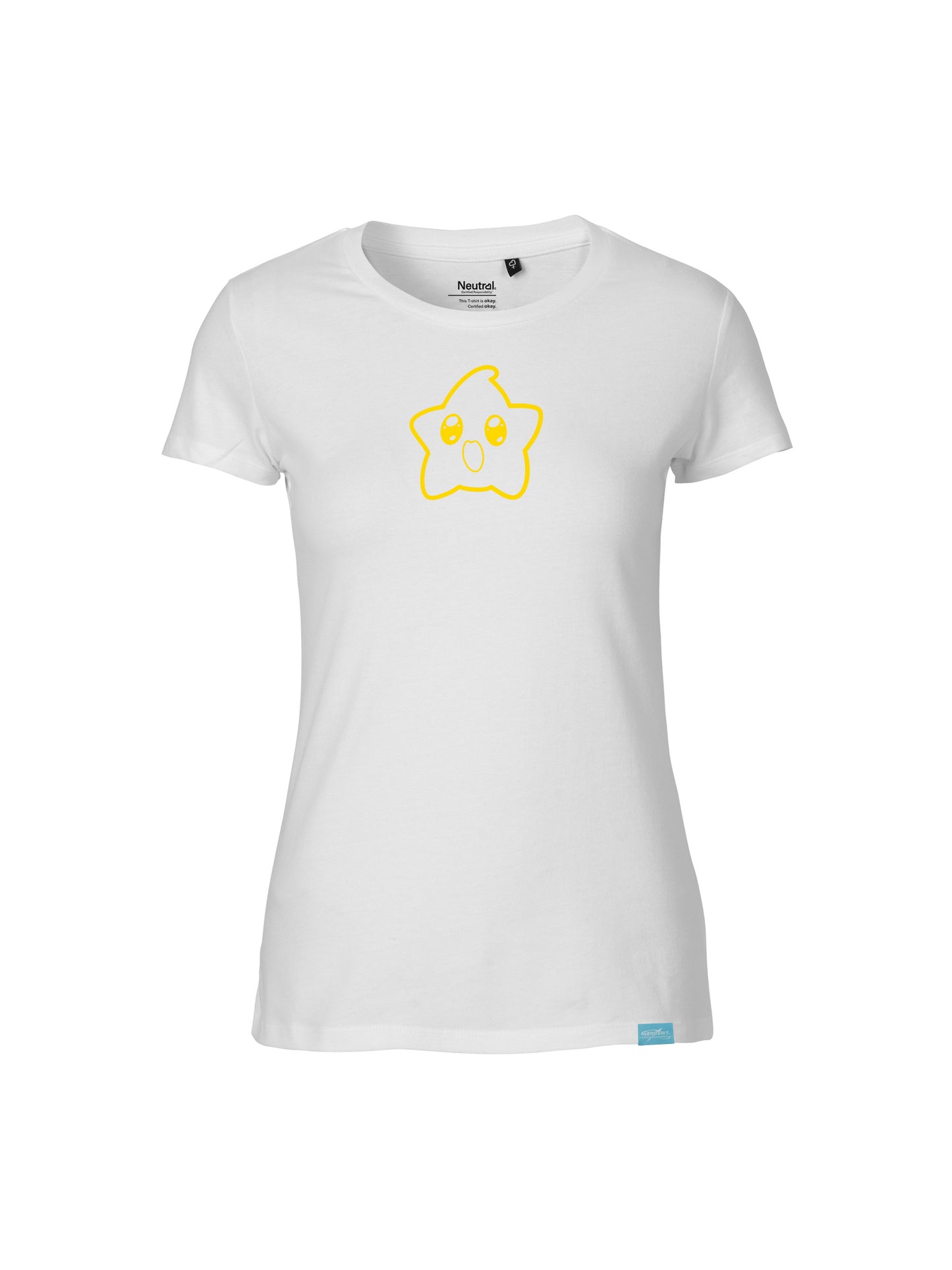 Happy Star- Ladies Fit T-Shirt White