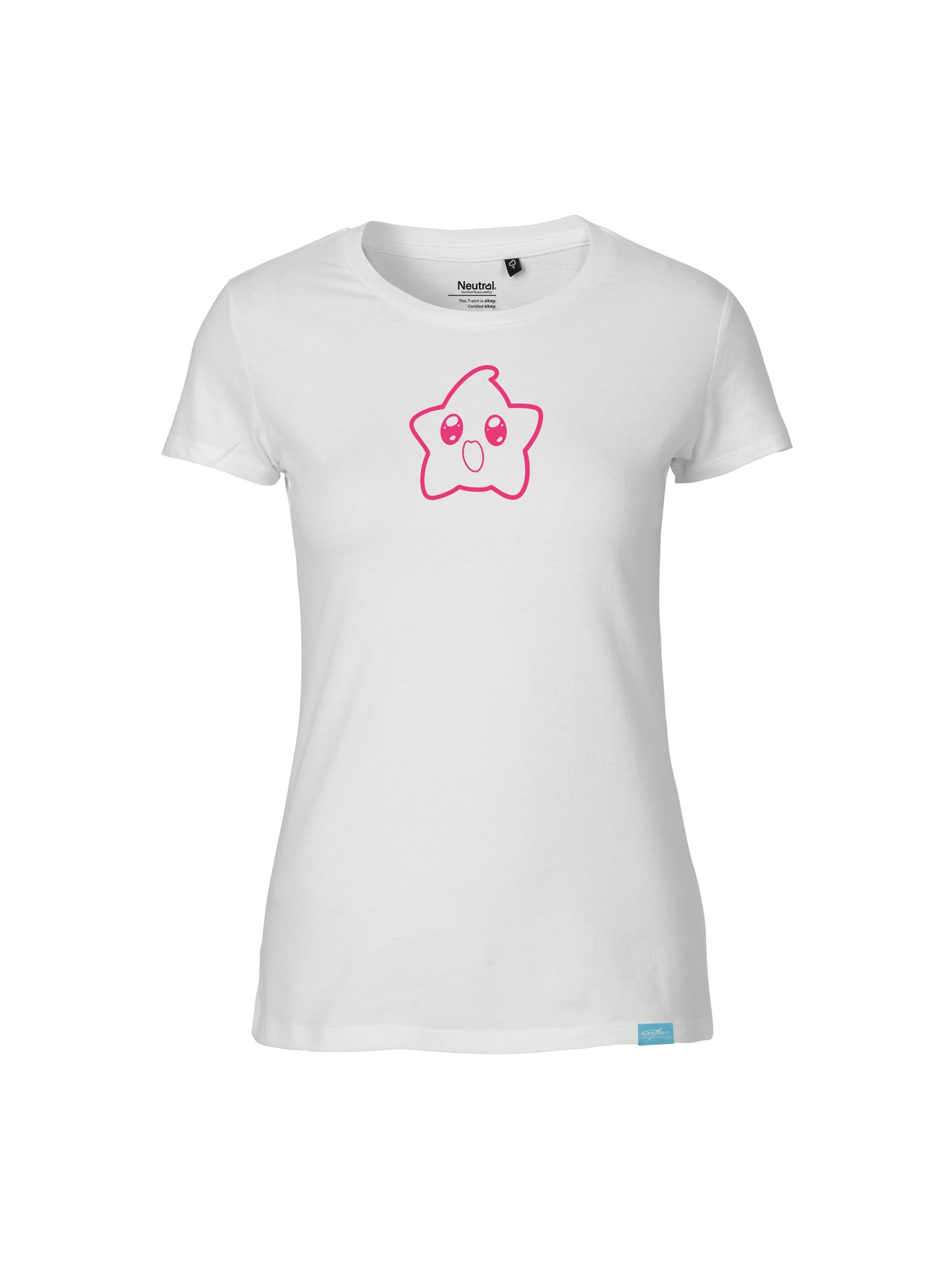 Happy Star- Ladies Fit T-Shirt White
