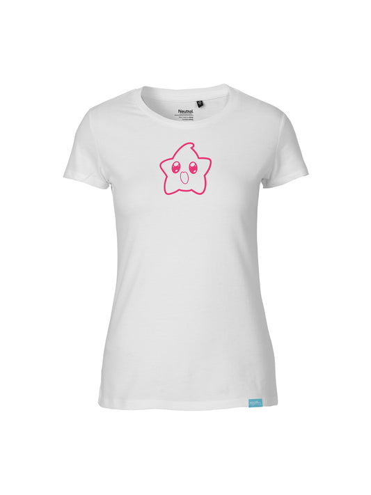 Happy Star- Ladies Fit T-Shirt White