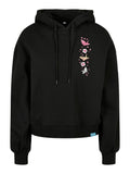 Midnight Sakura Vertical Design Ladies Organic Oversized Hoody