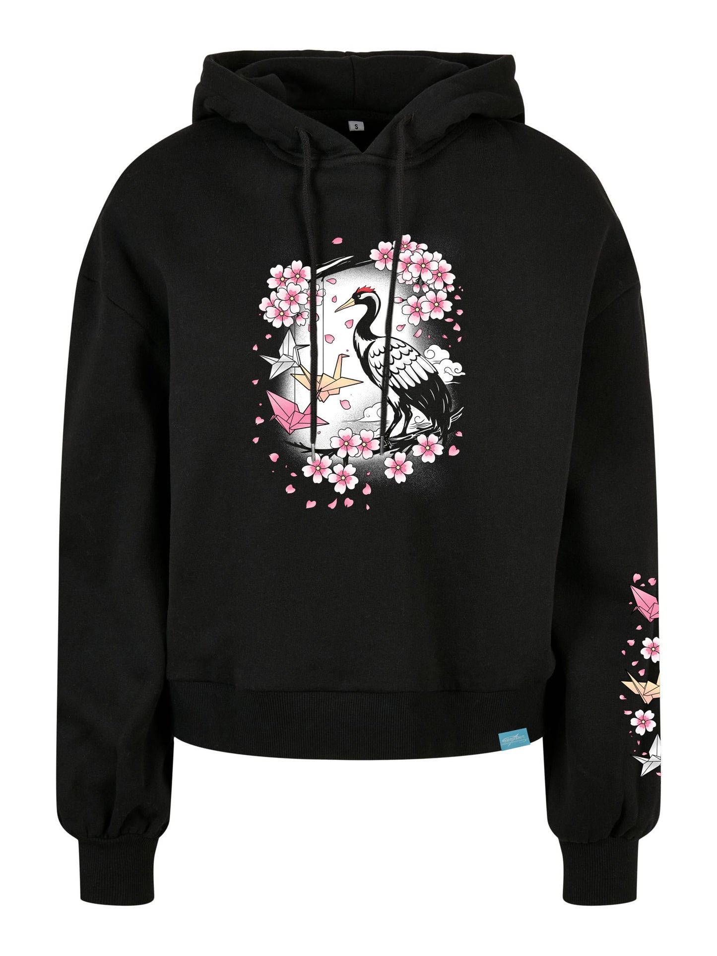 Midnight Sakura Full Design  Ladies Organic Oversized Hoody
