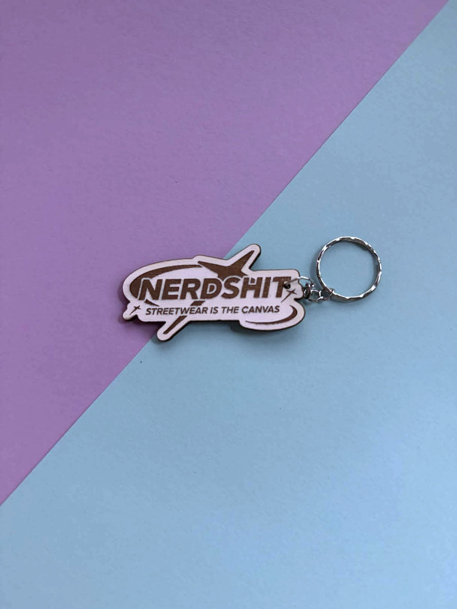 LIMITIERT - nerdshit Wooden Keychain