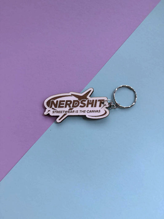 LIMITIERT - nerdshit Wooden Keychain