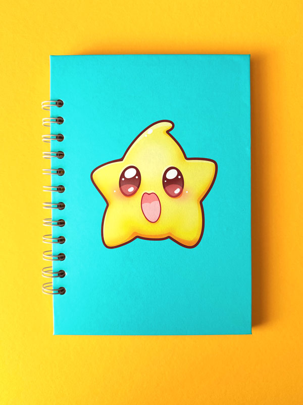 Happy Star Notizbuch blanko