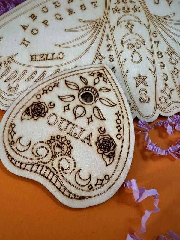 Ouija Board aus Holz Set - Große Variante