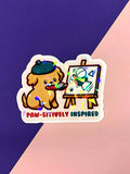 Kawaii Artist Pup Sticker - Verschiedene Varianten