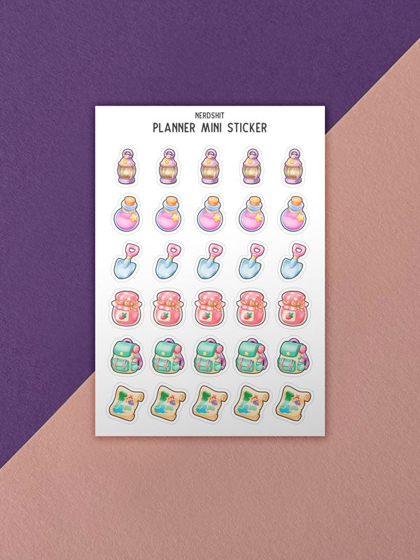 Planner Mini Sticker Magic Farm Loot – Kleine beschreibbare Deko-Sticker für Planer & Journals