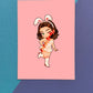 Puck Bunny Hannah Artprint Postkarte