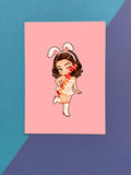Puck Bunny Hannah Artprint Postkarte
