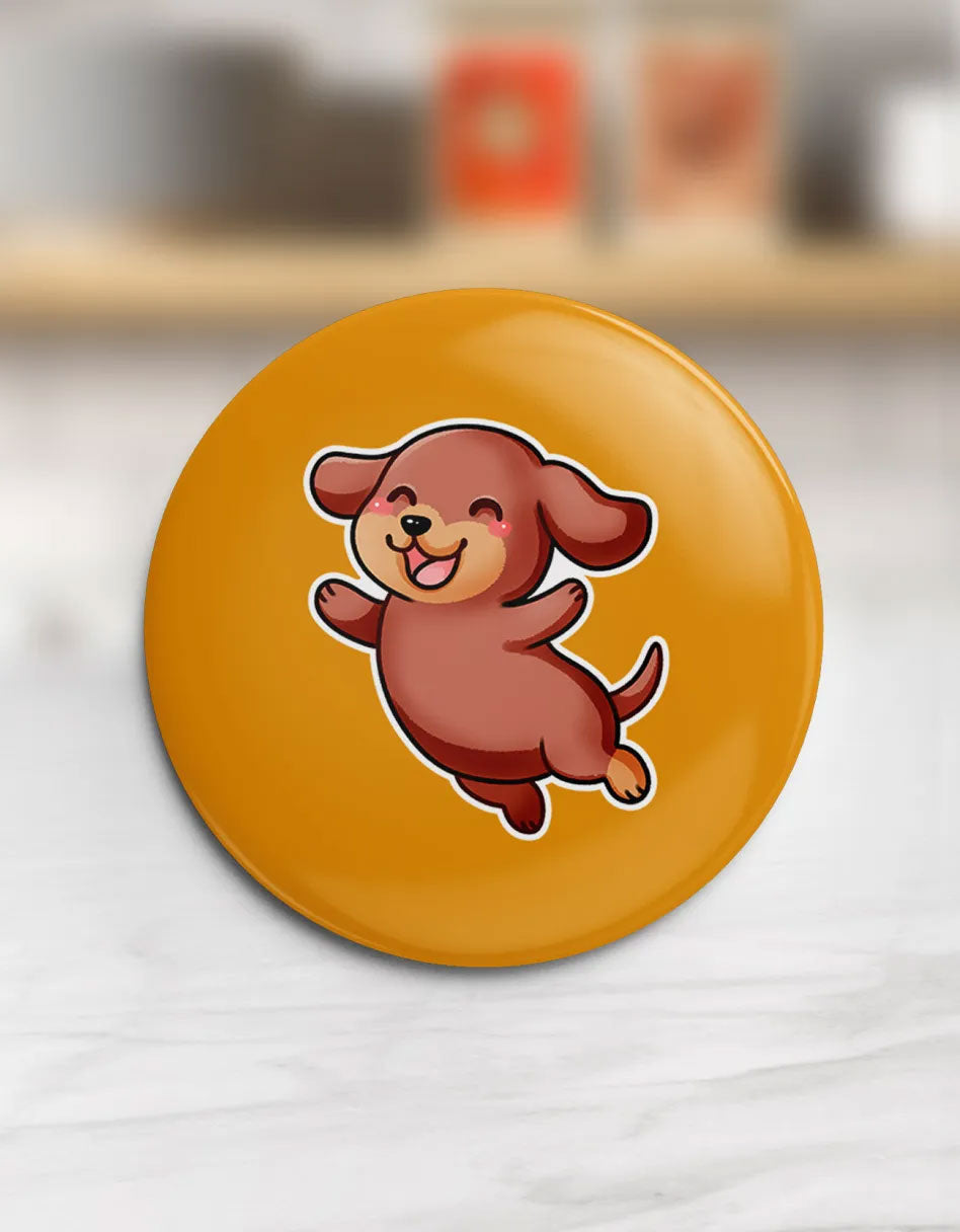 Kawaii Pup Dachshund Button