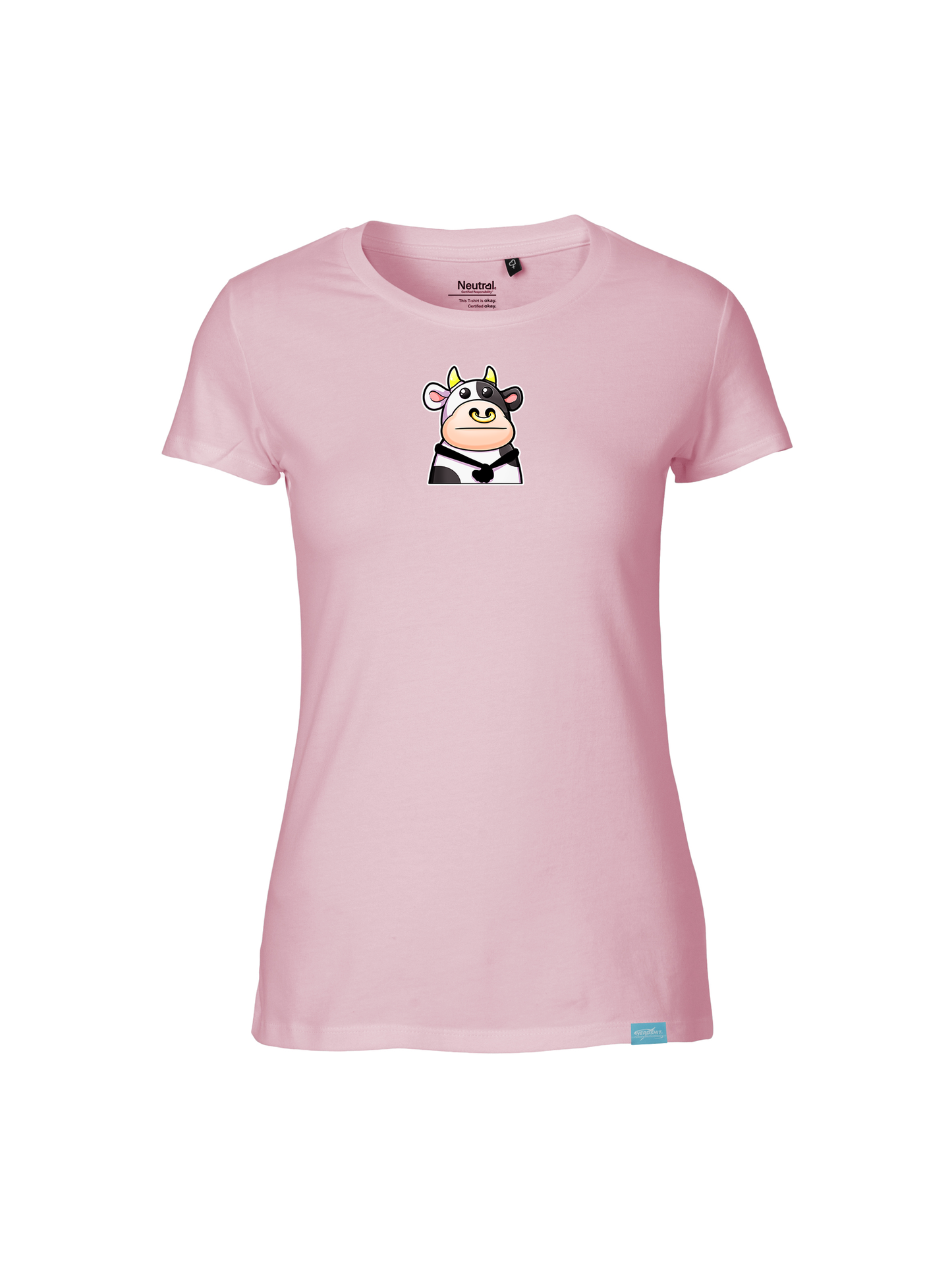Kawaii Cow Ladies Fit Shirt - Big Design