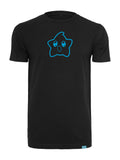 Happy Star Black - Round Neck T-Shirt
