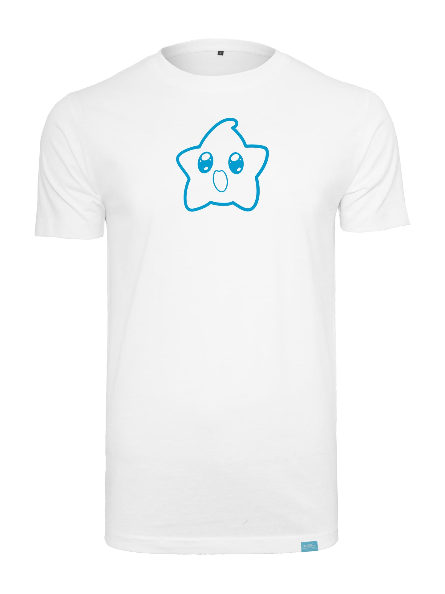 Happy Star White - Round Neck T-Shirt