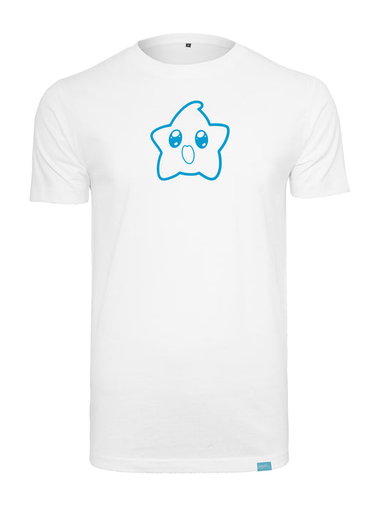 Happy Star White - Round Neck T-Shirt