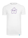Happy Star White - Round Neck T-Shirt