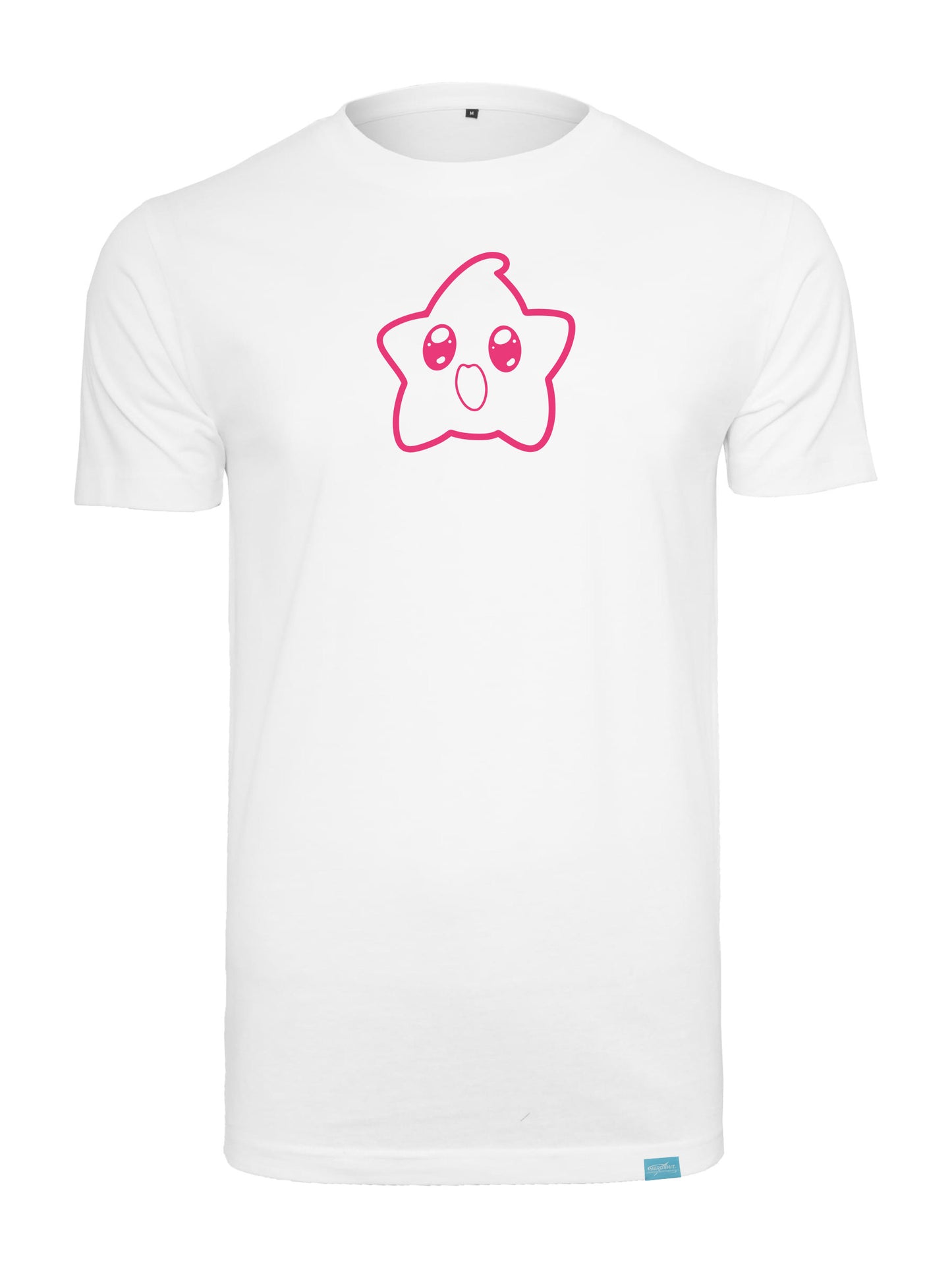 Happy Star White - Round Neck T-Shirt