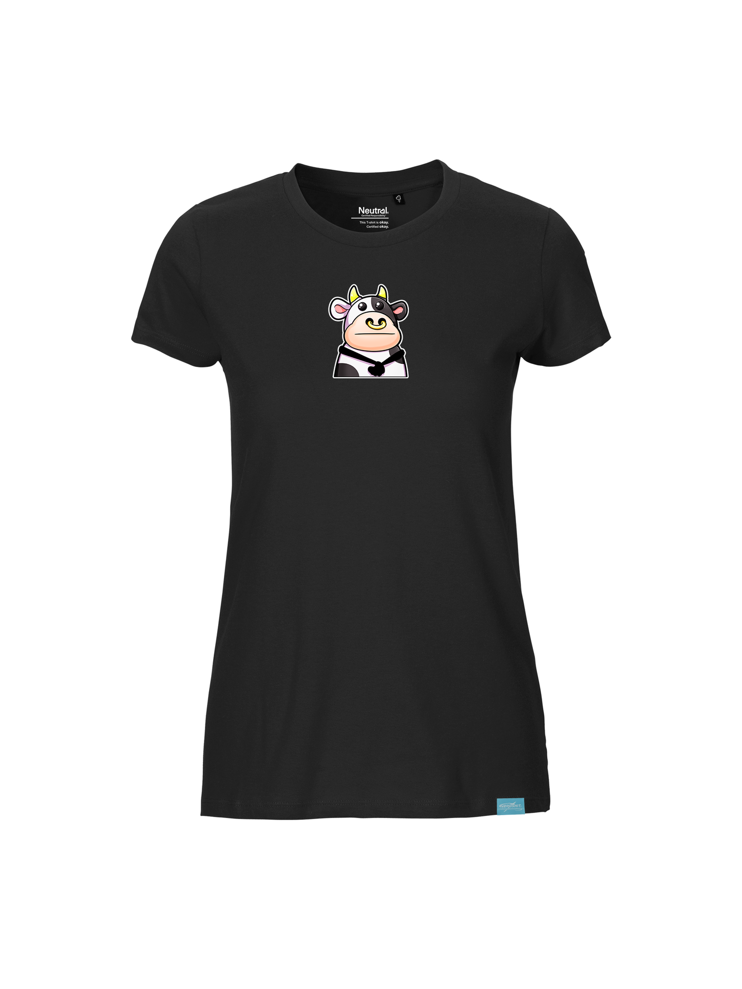 Kawaii Cow Ladies Fit Shirt - Big Design