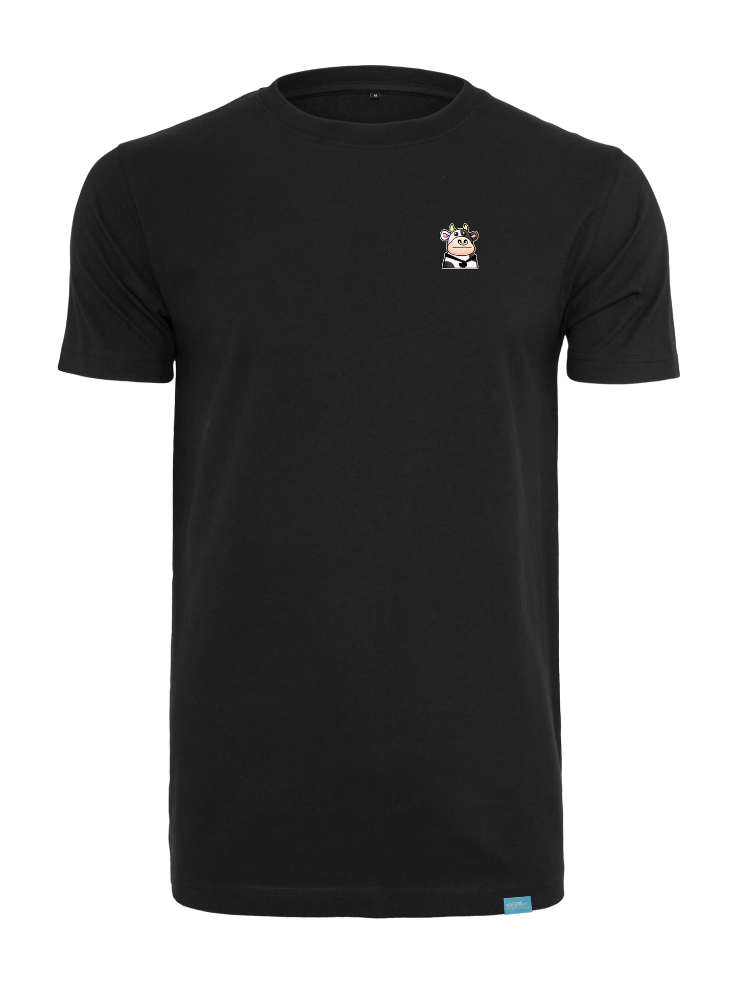 Kawaii Cow Round Neck T-Shirt - Small Design