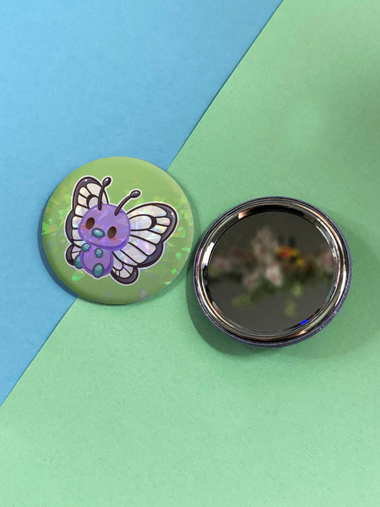 Kawaii Monster Button Taschenspiegel verschiedene Design Varianten