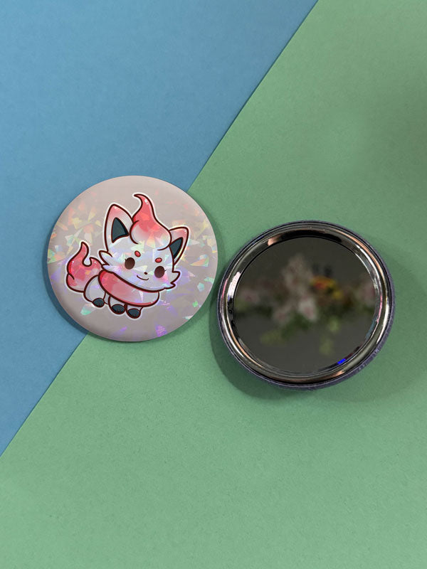 Kawaii Monster Button Taschenspiegel verschiedene Design Varianten