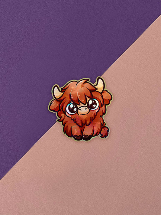 Silly Little Fluffy Pals Smol Highland Cattle Sticker Auswahl