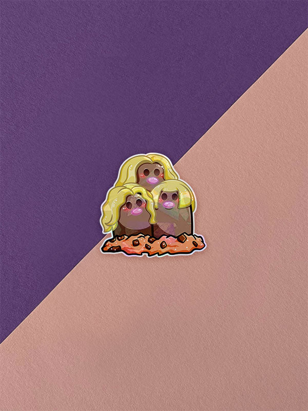 Kawaii Monster Sticker - Alola Digdri