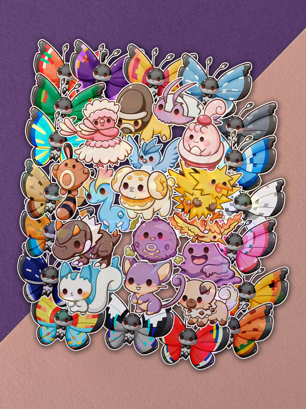 Kawaii Monster Sticker Vol. 6 - Komplettset 35