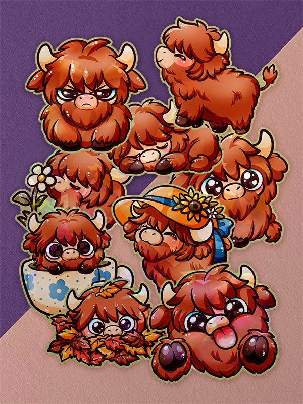 Silly Little Fluffy Pals Komplettset 9 Aufkleber pro Set