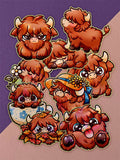 Silly Little Fluffy Pals Komplettset 9 Aufkleber pro Set