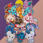 Kawaii Monster Sticker Vol. 8 - Komplettset 17 Stück