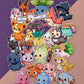 Kawaii Monster Sticker Vol. 5 - Komplettset 25