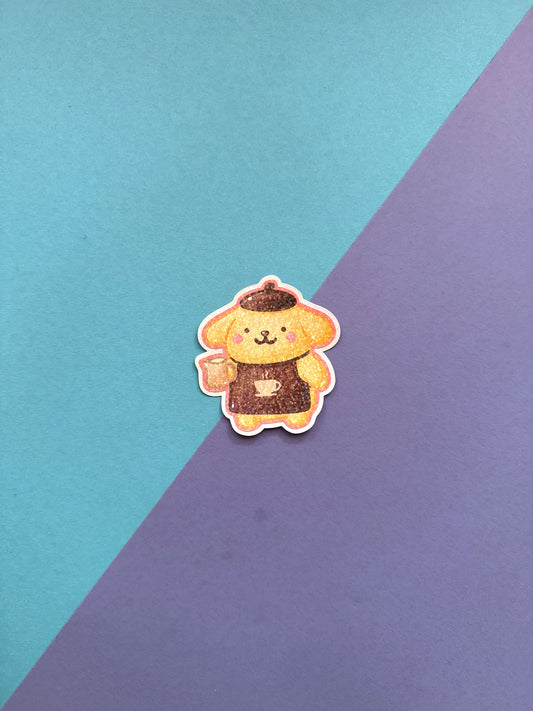 Pompompurin Barista Sticker