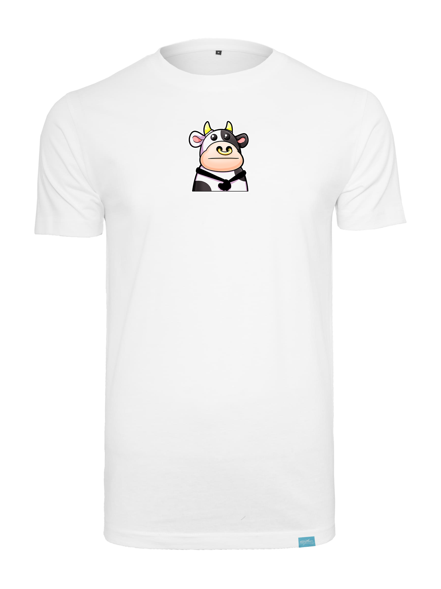 Kawaii Cow Round Neck T-Shirt - Big Design