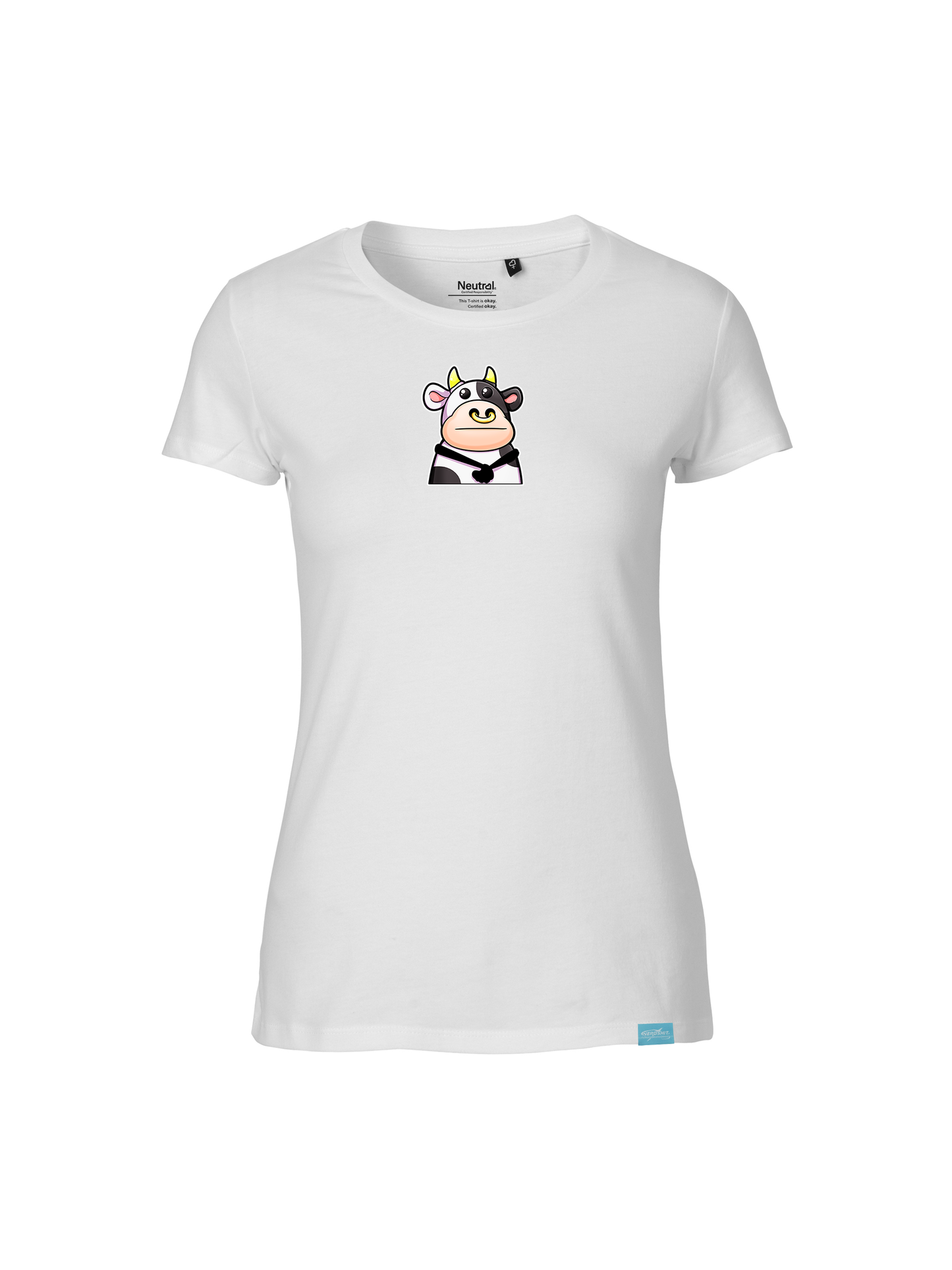 Kawaii Cow Ladies Fit Shirt - Big Design