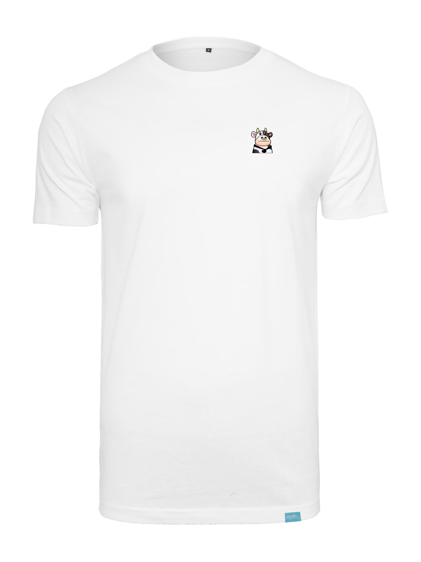 Kawaii Cow Round Neck T-Shirt - Small Design